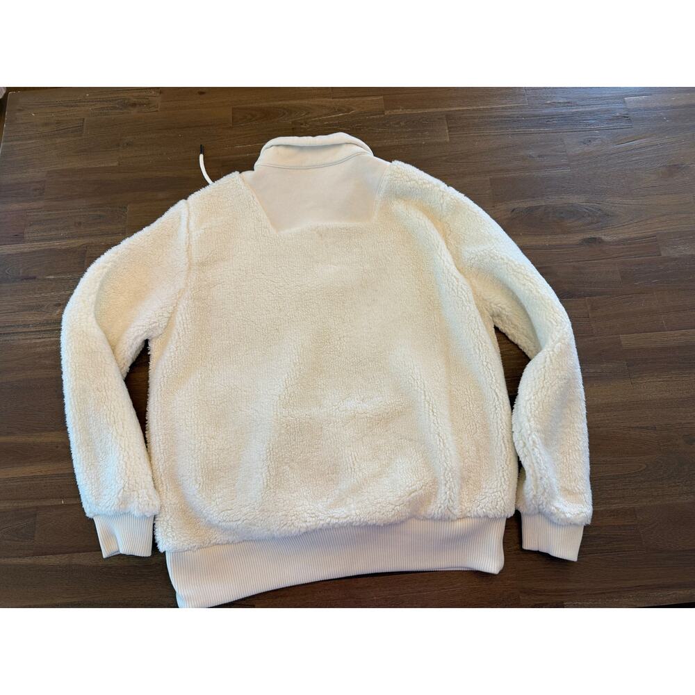 Sweaty Betty Half Zip Sherpa Cream Women's Size XL - Picture 3 of 5